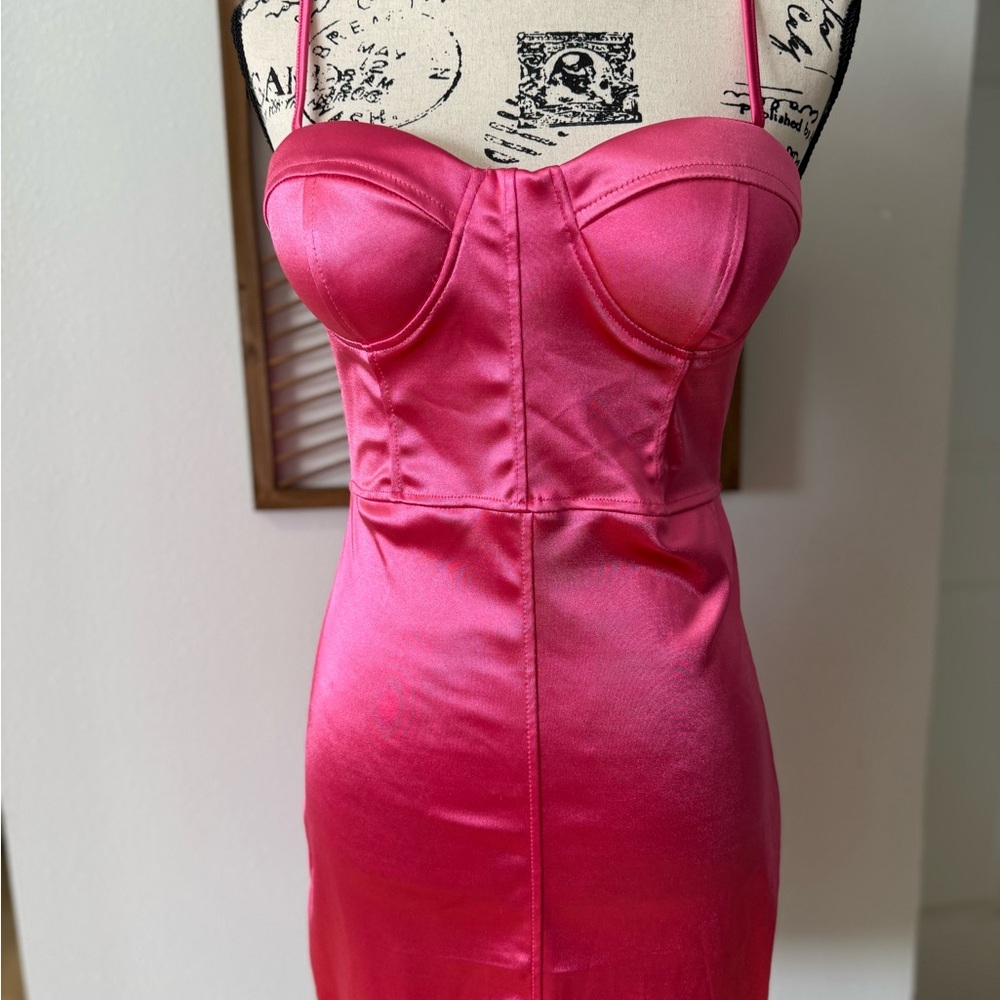 Absolutely Fuchsia Satin Bustier